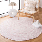 Safavieh Braided 271 Rug, BRD271 - Ivory / Pink