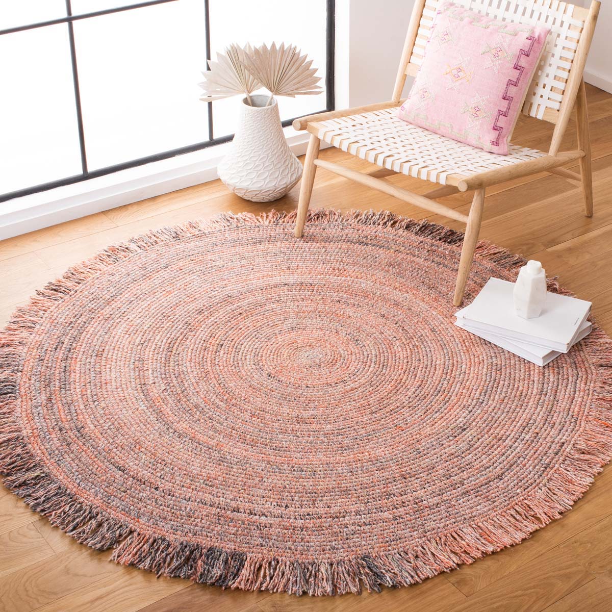 Safavieh Braided 275 Rug, BRD275 - Orange / Grey