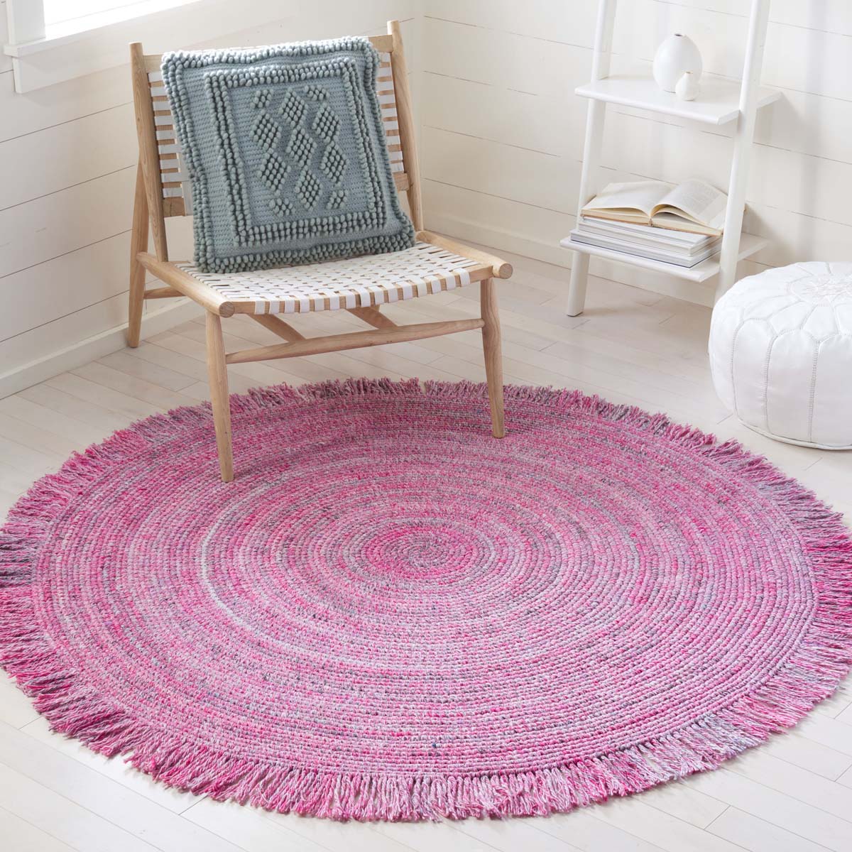 Safavieh Braided 275 Rug, BRD275 - Pink / Ivory