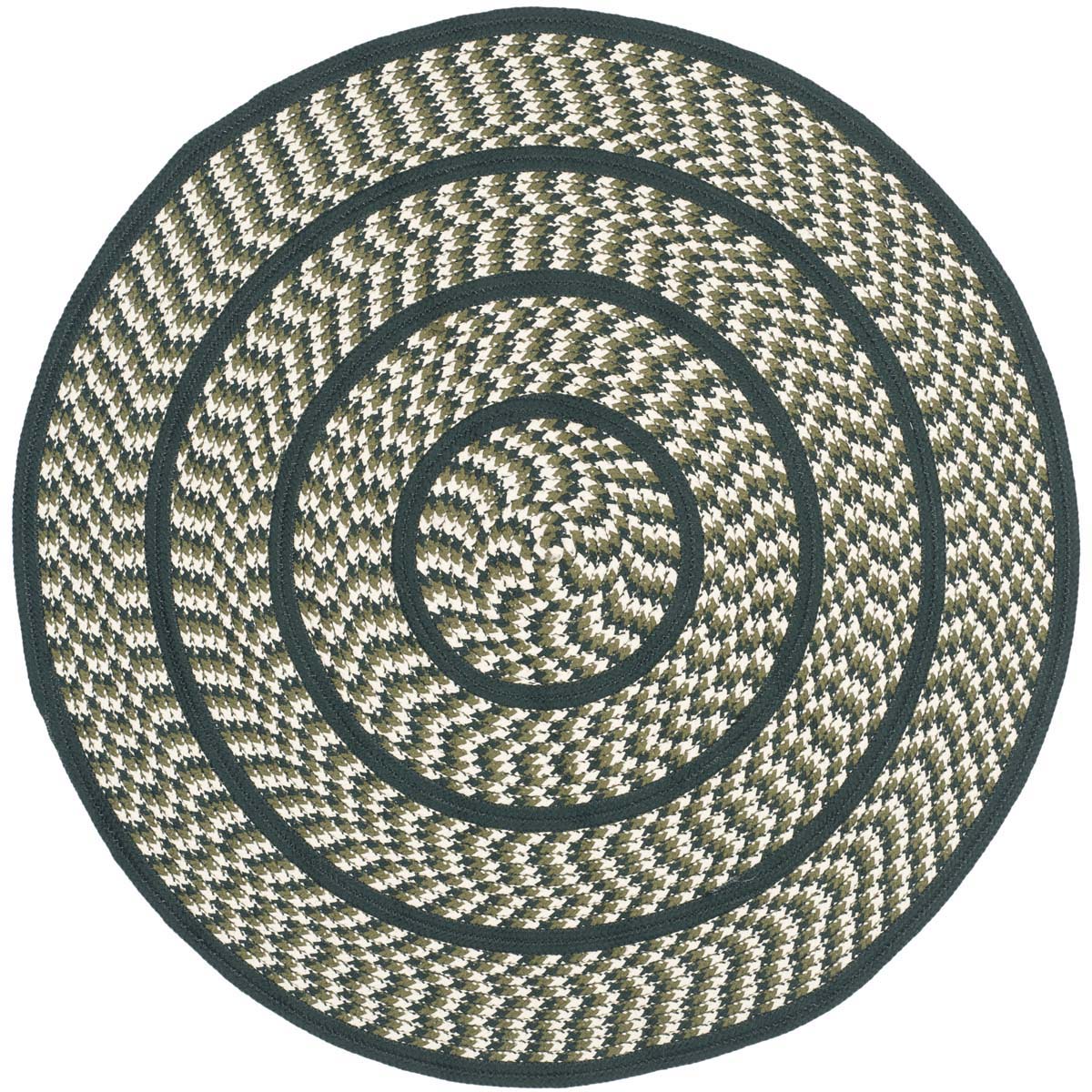 Safavieh Braided 401 Rug, BRD401 - Ivory / Dark Green