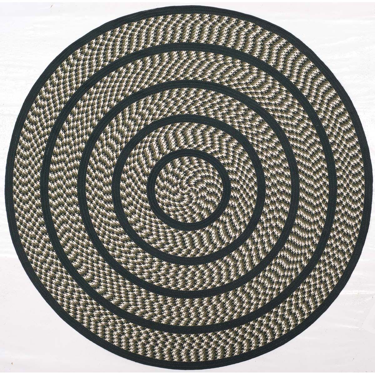 Safavieh Braided 401 Rug, BRD401 - Ivory / Dark Green