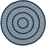 Safavieh Braided 401 Rug, BRD401 - Ivory / Navy