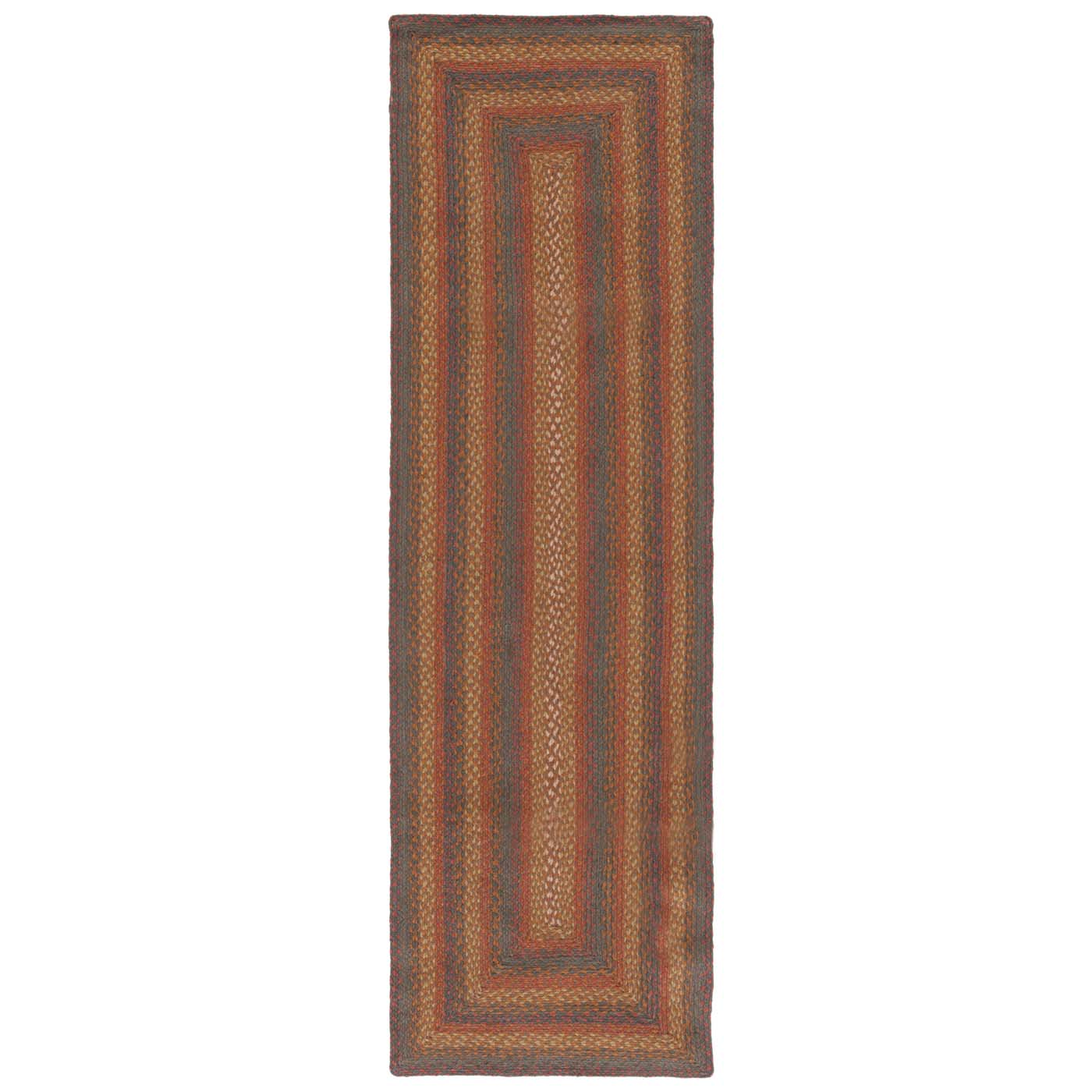 Safavieh Braided 652 Rug, BRD652 - Green / Rust