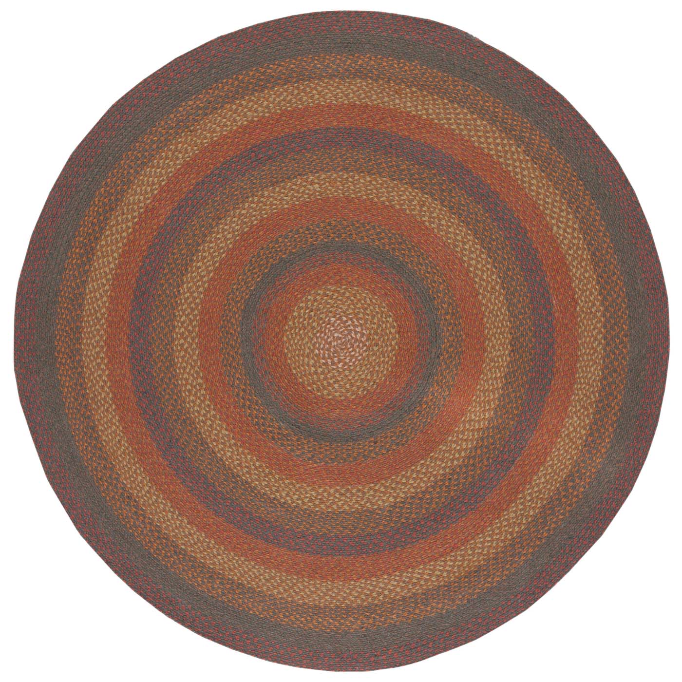 Safavieh Braided 652 Rug, BRD652 - Green / Rust