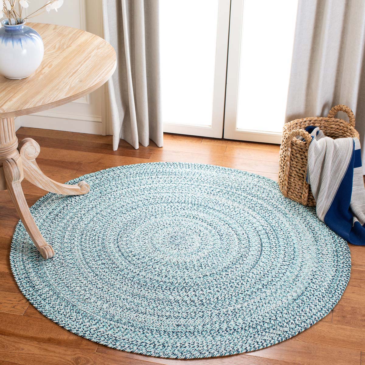 Safavieh Braided 701 Rug, BRD701 - Aqua / Ivory
