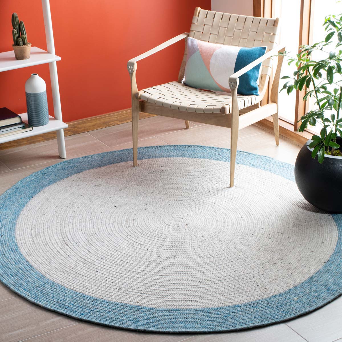 Safavieh Braided 902 Rug, BRD902 - Ivory / Blue