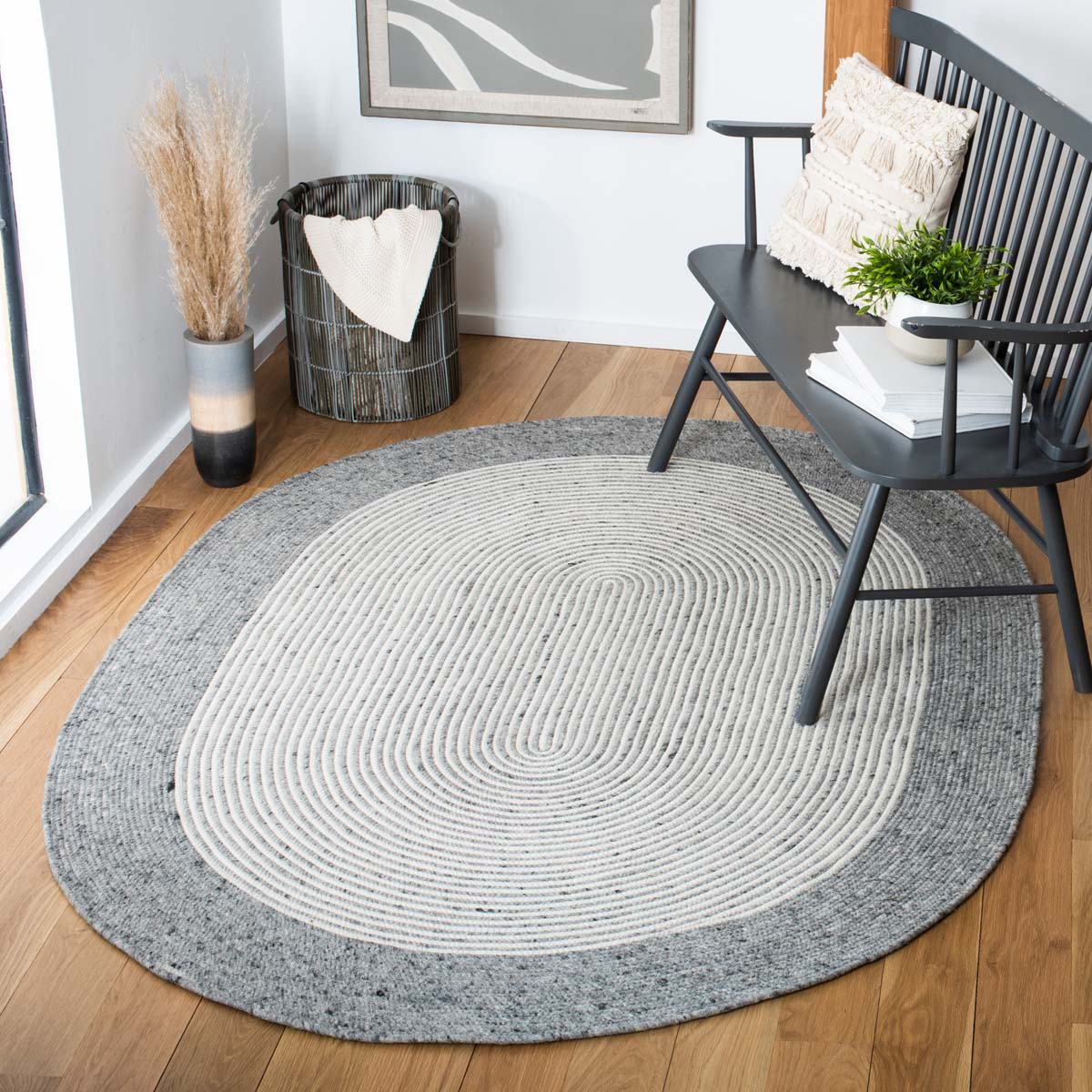 Safavieh Braided 904 Rug, BRD904 - Grey / Ivory