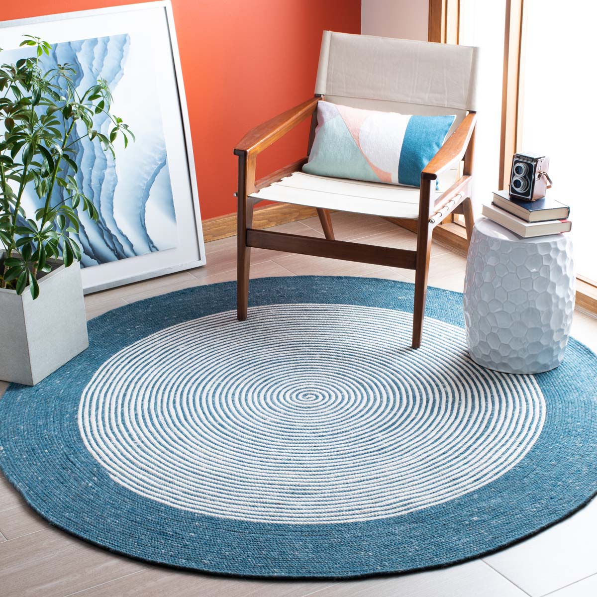 Safavieh Braided 904 Rug, BRD904 - Teal / Ivory