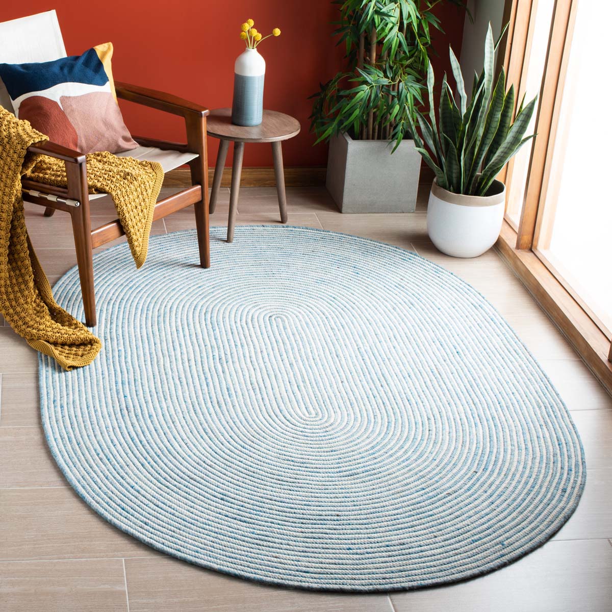 Safavieh Braided 905 Rug, BRD905 - Blue / Ivory