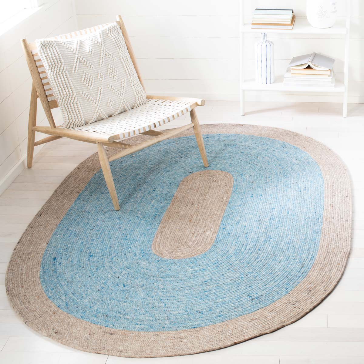 Safavieh Braided 908 Rug, BRD908 - Blue / Beige