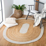 Safavieh Braided 910 Rug, BRD910 - Light Grey / Natural
