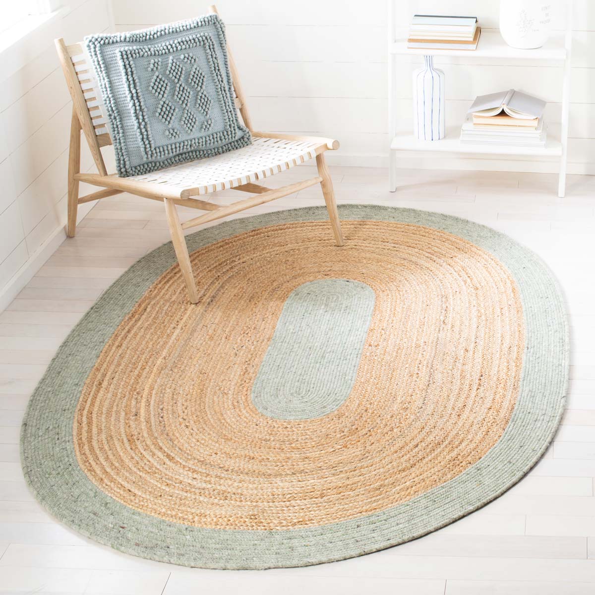 Safavieh Braided 910 Rug, BRD910 - Sage / Gold