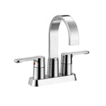 Solea Compose 4 Inch Centerset Dual Handle Stainless Steel 10.9X5.8X8.6 Bathroom Faucet - Chrome