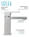 Solea Unity Single Handle 6 Inch Chrome 1.9X5.8X5.9 Bathroom Vessel Faucet - Chrome