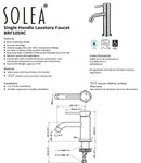 Solea Amity Single Handle 6 Inch Chrome 2.1X6.3X5.9 Bathroom Vessel Faucet - Chrome