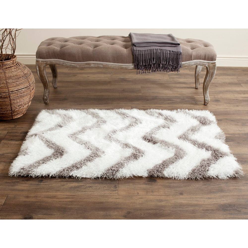 Safavieh Barcelona Shag 320 Rug, BSG320 - Ivory / Silver