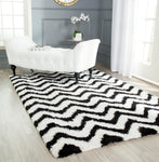 Safavieh Barcelona Shag 320 Rug, BSG320 - Ivory / Black