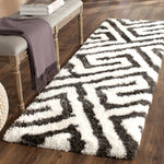 Safavieh Barcelona Shag 323 Rug, BSG323 - Graphite / Ivory