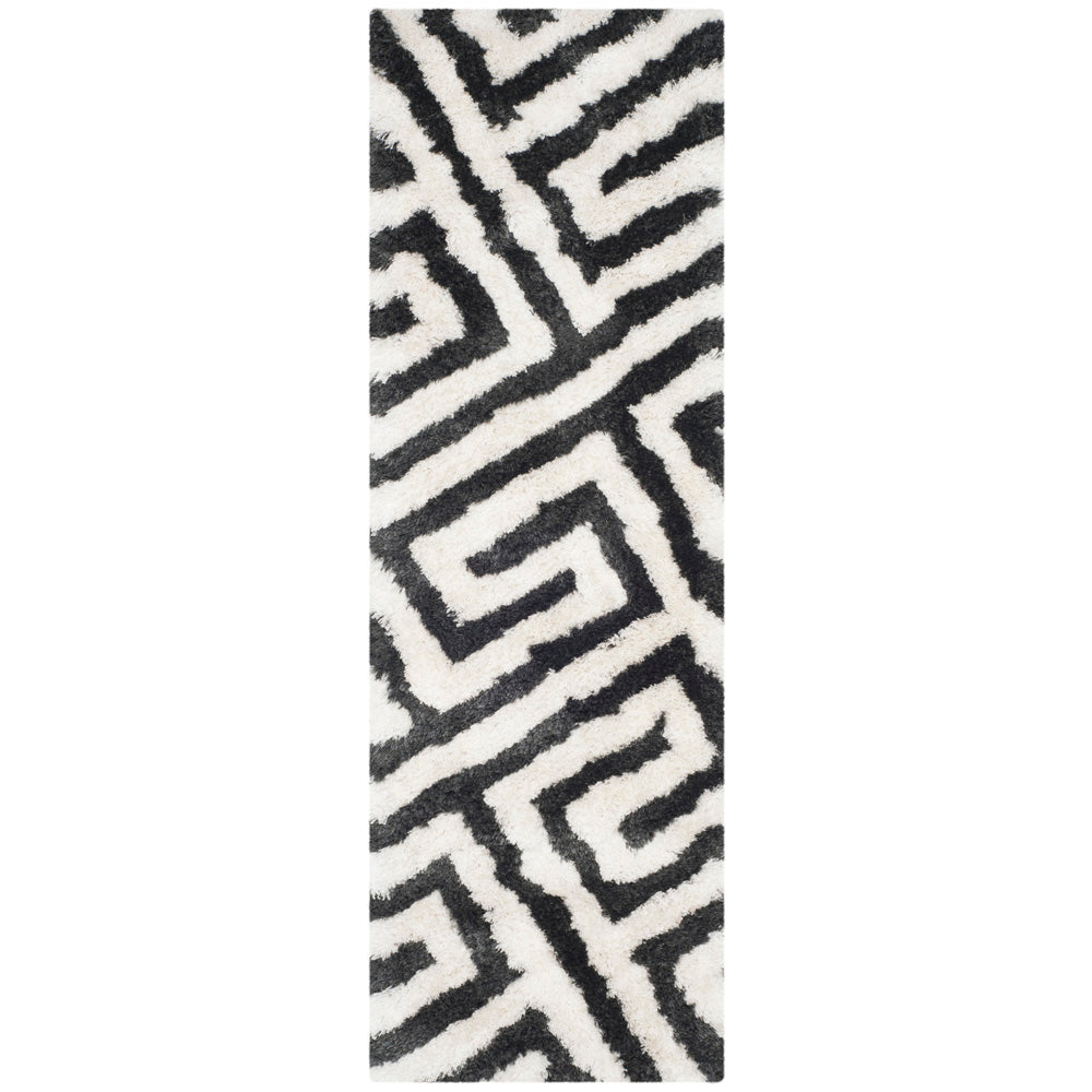 Safavieh Barcelona Shag 323 Rug, BSG323 - Graphite / Ivory