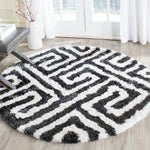 Safavieh Barcelona Shag 323 Rug, BSG323 - Graphite / Ivory