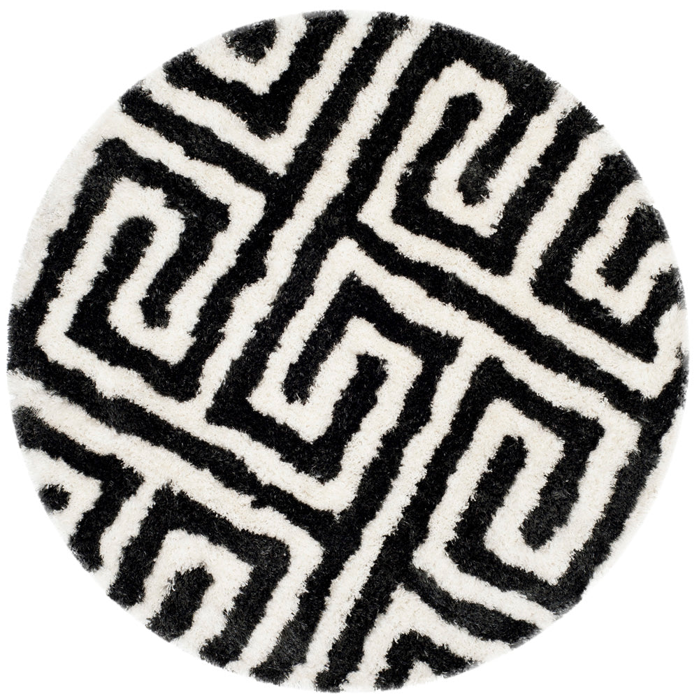 Safavieh Barcelona Shag 323 Rug, BSG323 - Graphite / Ivory