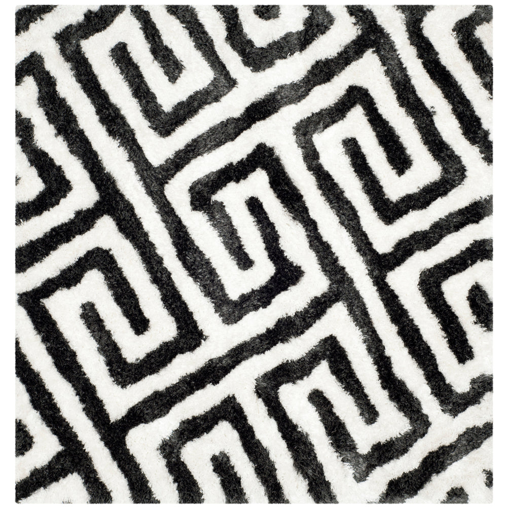 Safavieh Barcelona Shag 323 Rug, BSG323 - Graphite / Ivory