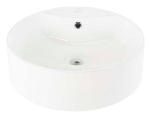 Safavieh Solea Mira Porcelain Ceramic Vitreous Oval Bathroom Vessel Sink With Overflow Drain, BSK5402