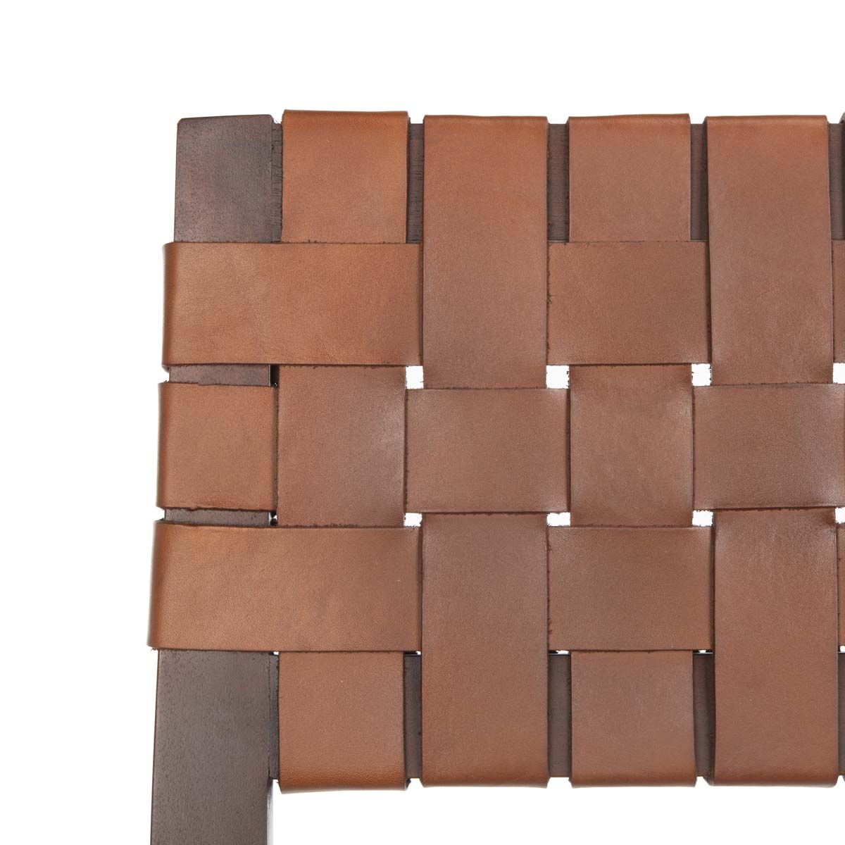 Safavieh Paxton Woven Leather Counter Stool , BST1003 - Cognac/Walnut Finish