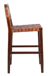 Safavieh Paxton Woven Leather Counter Stool , BST1003 - Cognac/Walnut Finish