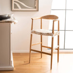 Safavieh Bandelier Barstool , BST1005 - Natural/White Leather