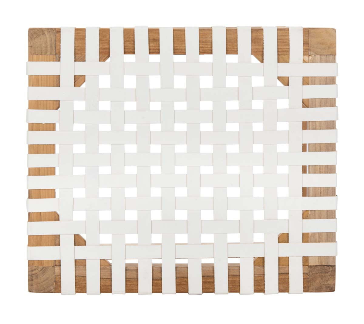 Safavieh Capri Counter Stool , BST1009 - Natural Teak/White Leather