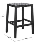 Safavieh Capri Counter Stool , BST1009 - Black/Black Leather