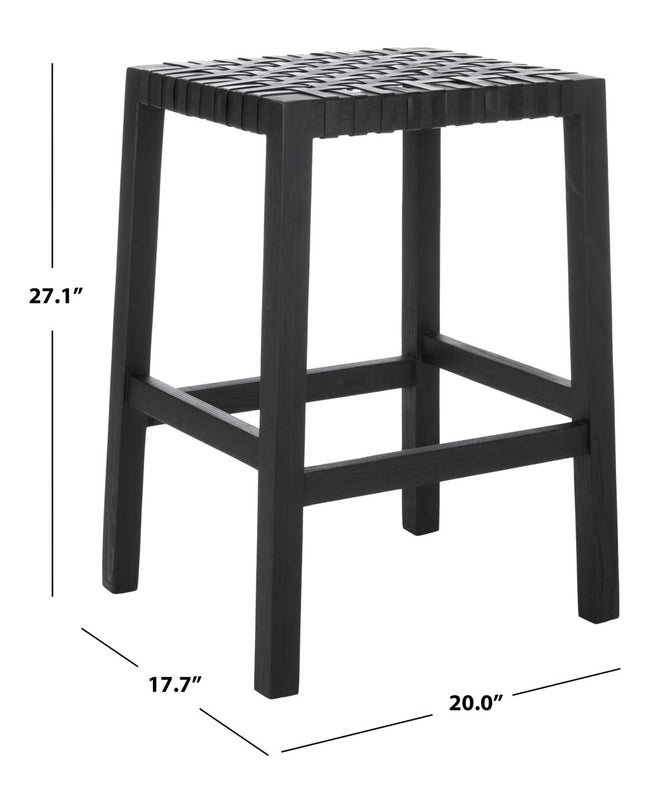 Safavieh Capri Counter Stool , BST1009 - Black/Black Leather