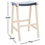Safavieh Aariz Rectangle Barstool , BST1010 - Black / Natural