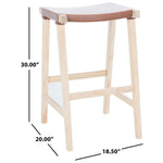 Safavieh Aariz Rectangle Barstool , BST1010 - Cognac / Natural