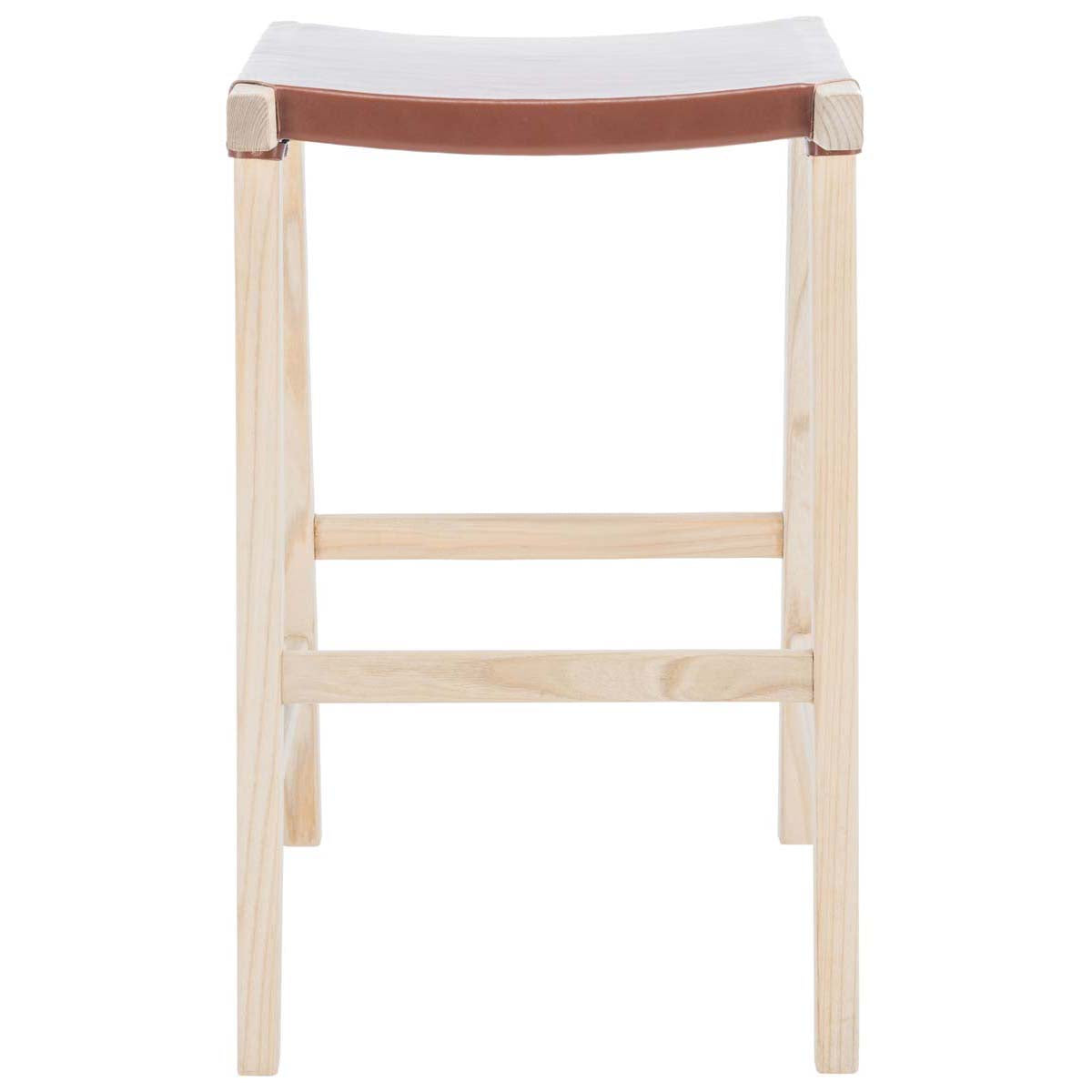 Safavieh Aariz Rectangle Barstool , BST1010 - Cognac / Natural
