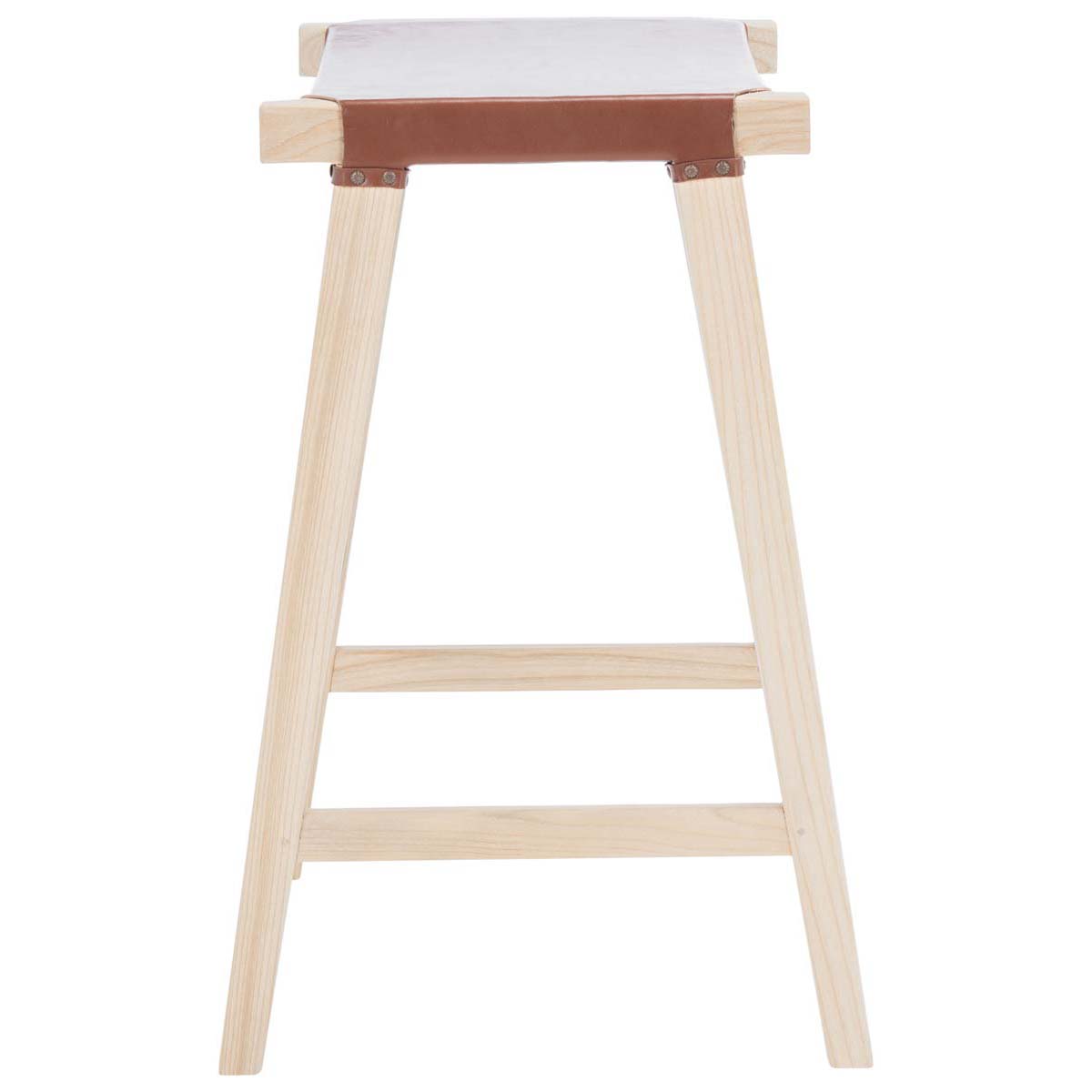 Safavieh Aariz Rectangle Barstool , BST1010 - Cognac / Natural