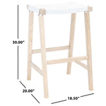 Safavieh Aariz Rectangle Barstool , BST1010 - White / Natural