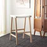 Safavieh Aariz Rectangle Barstool , BST1010 - White / Natural