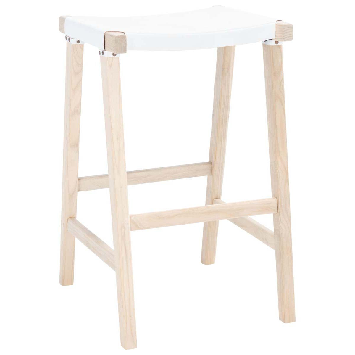 Safavieh Aariz Rectangle Barstool , BST1010 - White / Natural