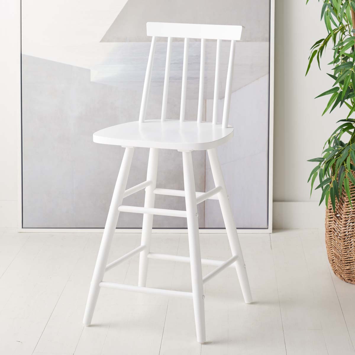 Safavieh  May Wood Counter Stool , BST1405 - White