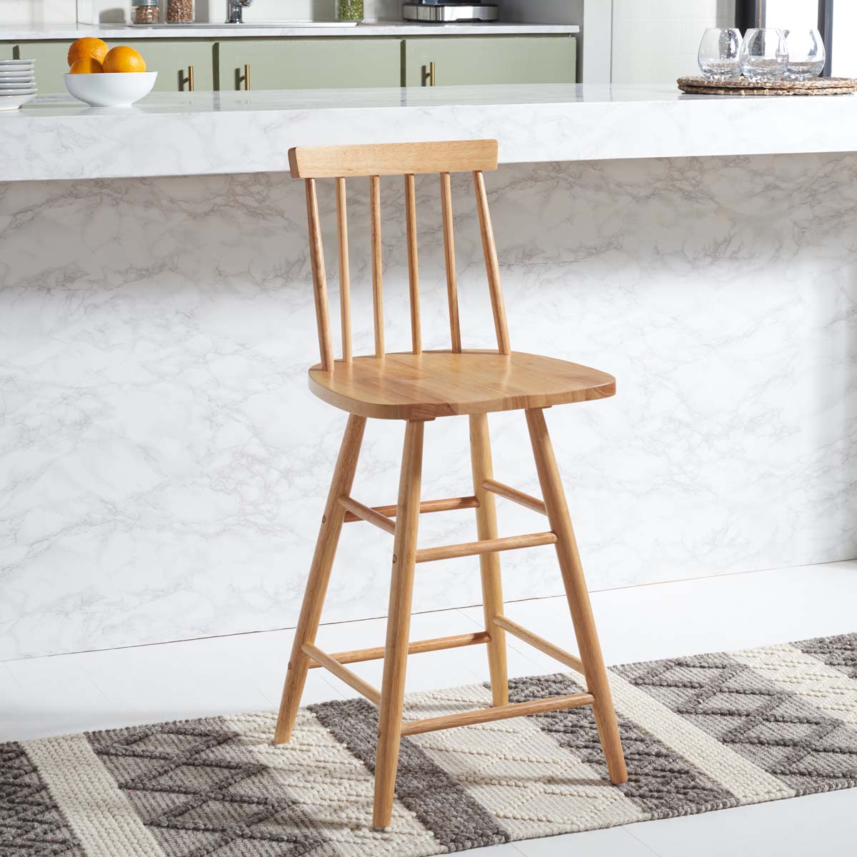 Safavieh  May Wood Counter Stool , BST1405 - Natural