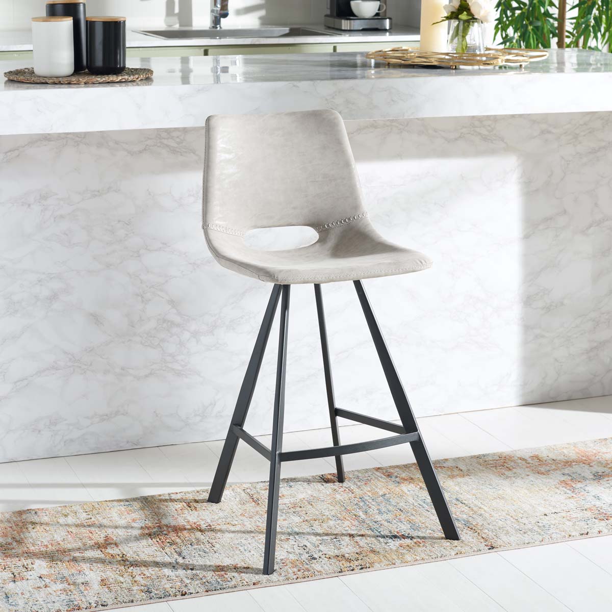 Safavieh Raylee Counter Stool , BST3015 - Grey/ Black