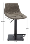 Safavieh Kynlee Gas Lift Barstool , BST3016 - Grey / Black