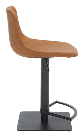 Safavieh Kynlee Gas Lift Barstool , BST3016 - Cognac / Black
