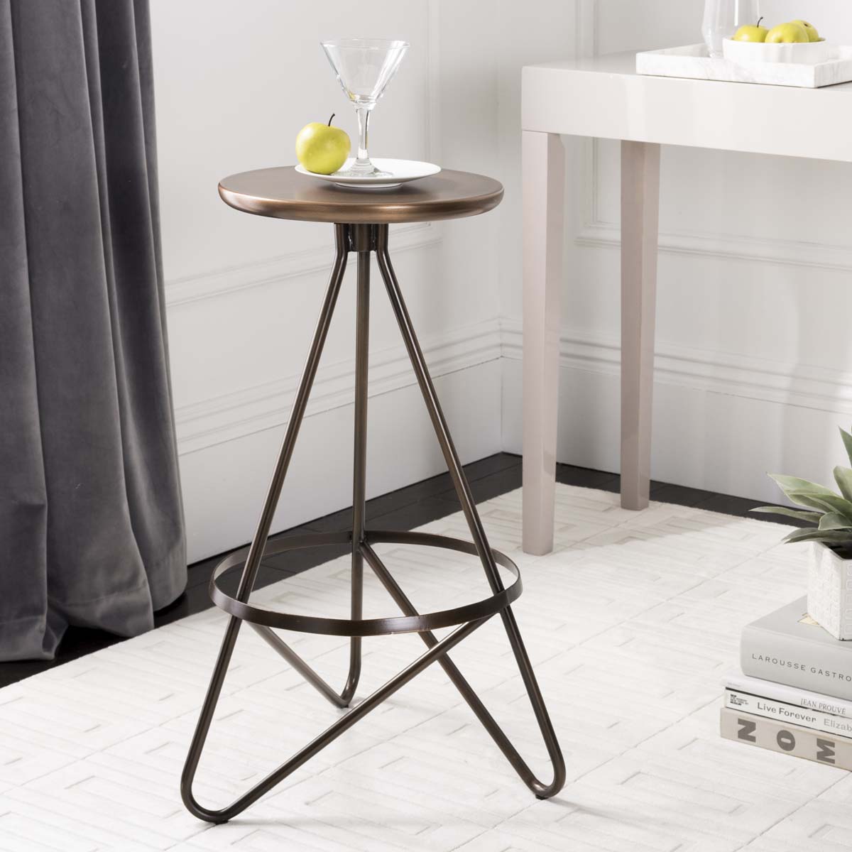 Safavieh Galexia Bar Stool , BST3200 - Antique Copper