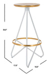 Safavieh Galexia Bar Stool , BST3200 - Gold Top+Ring/White Legs