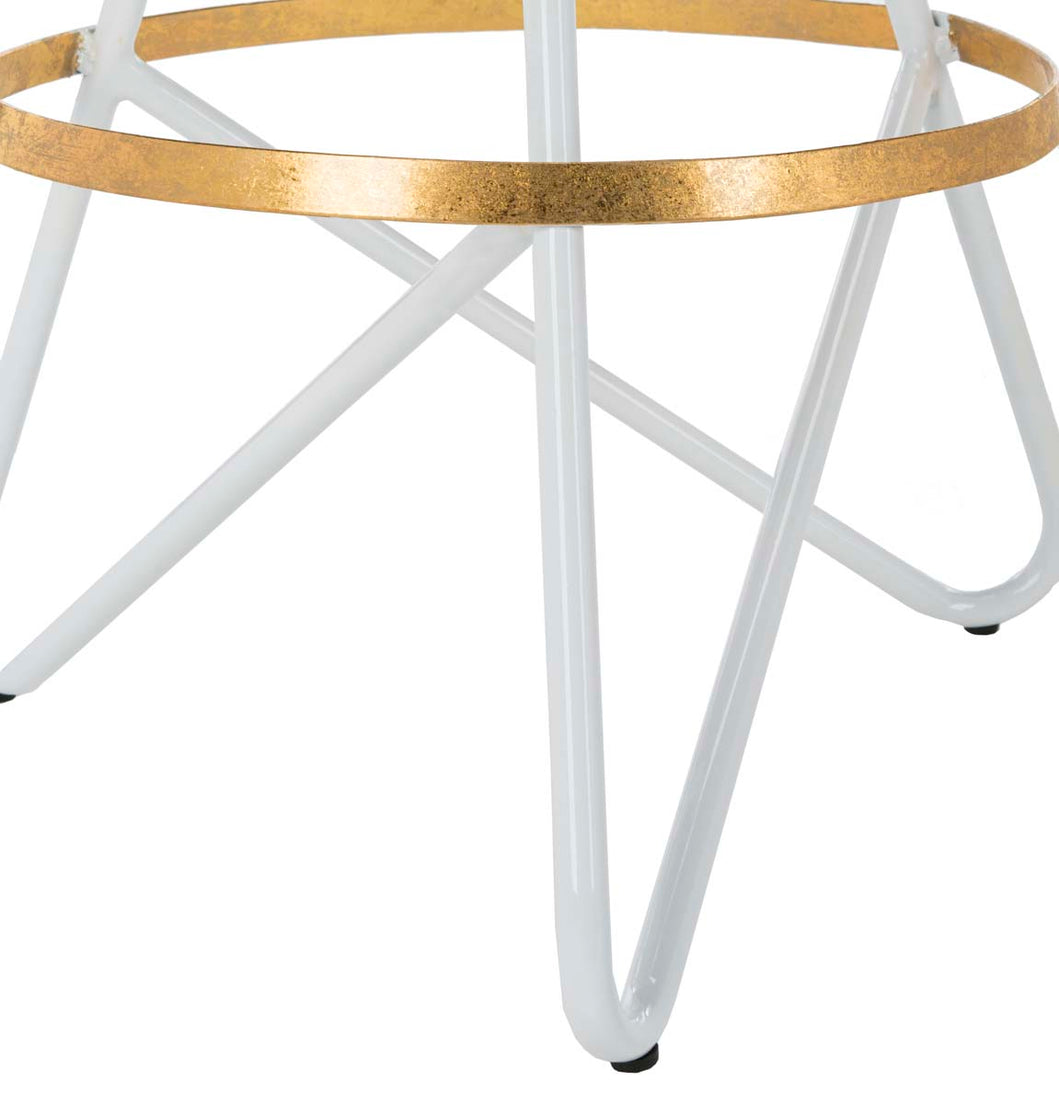 Safavieh Galexia Bar Stool , BST3200 - Gold Top+Ring/White Legs