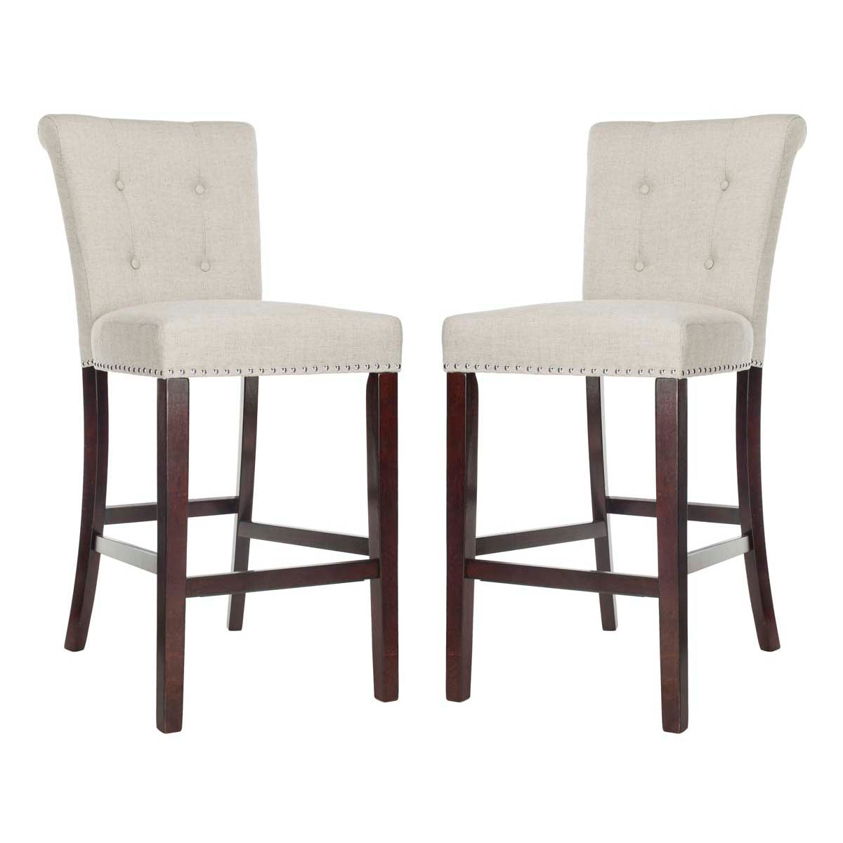 Safavieh Taylor Bar Stool , BST6300 - Light Grey / Espresso (Set of 2)