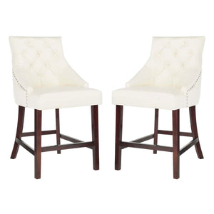 Safavieh Eleni Tufted Wing Back Counter Stool (Set of 2), BST6305